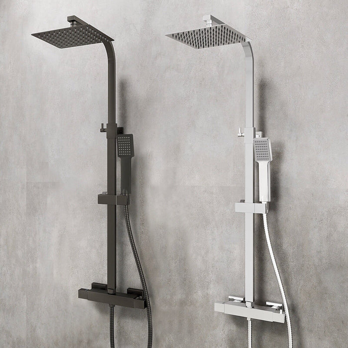 2 in 1 Square Thermostatic Shower Mixer