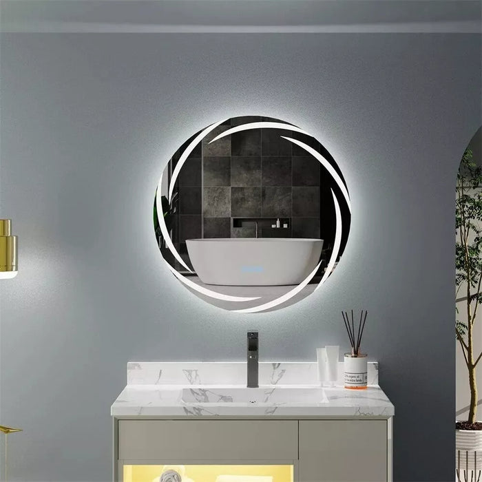 Spiral LED & Bluetooth Mirror