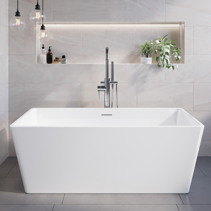 Free Standing Rectangular Double Ended Bathtub