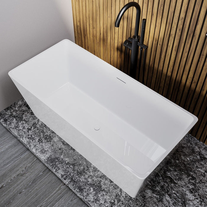 Free Standing Rectangular Double Ended Bathtub