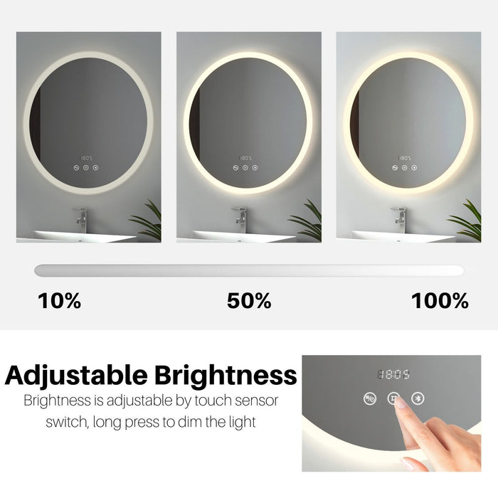 Round LED & Bluetooth Mirror 600mm