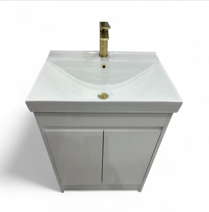 V600 White 2 Door Vanity