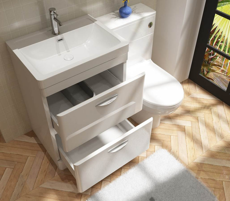 White Orion Vanity and Polymarble Basin