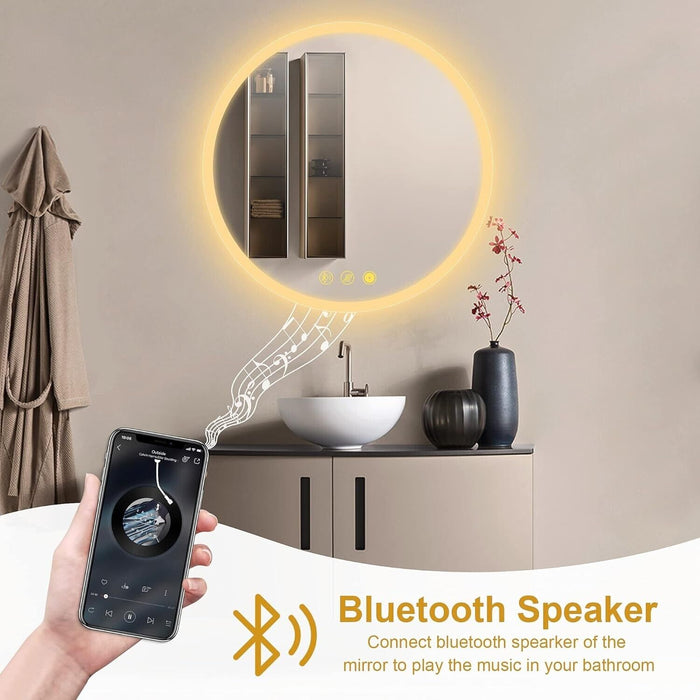 Round LED & Bluetooth Mirror 600mm